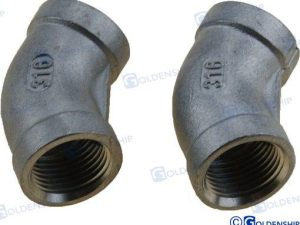 45º ELBOW BANDED INOX 3/8" (2)