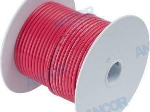 8'  Tinned Copper Wire 10 AWG (5mm²) Red