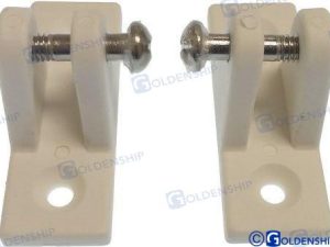 90º DECK HINGE NYLON WHITE (PACK 2)