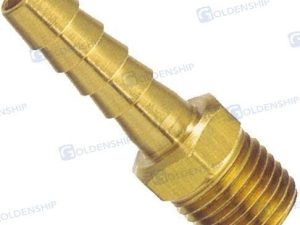 BRASS HOSE ADAP. MALE 1/4" - 10MM