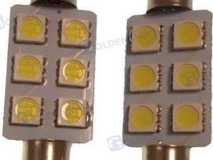BULB FESTOON 6LED 1,3W 10/30V (2) ice Wh