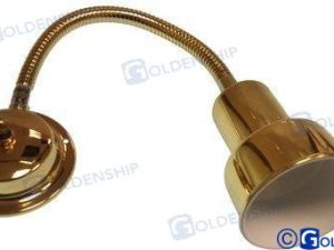 BULKHEAD LIGHT BRASS WITH FLEX 12V 10W H