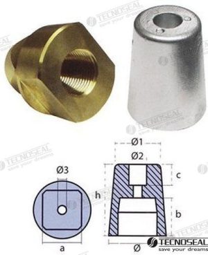 CONICAL PROPELLER NUT WITH SQUARE INNER