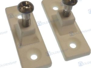 DECK HINGE PLATE NYLON WHITE (PACK 2)