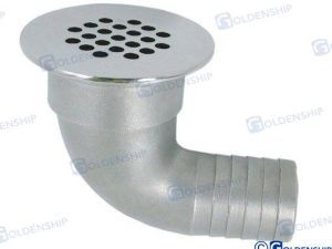 DRAIN GRATE W/BARB ADAPTER 90º 1-1/2"