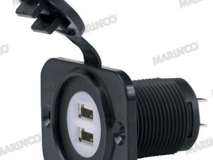 DUAL USB CHARGER RECEPTACLE 5V 2.1A  w/L