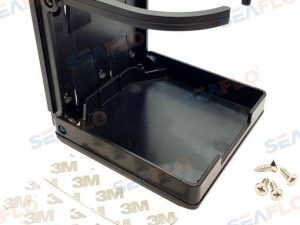 FOLD-UP ADJUSTABLE DRINK HOLDER - BLACK