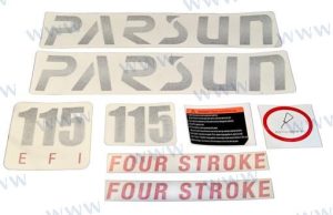 FULL SET OF F115 STICKERS, TOP COWLING