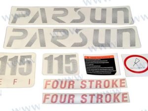 FULL SET OF F115 STICKERS, TOP COWLING