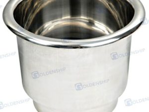 GLASS & CAN HOLDER SS w/DRAIN HOLE