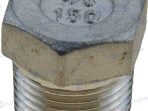 HEX HEAD PLUG  AISI 316  3/8
