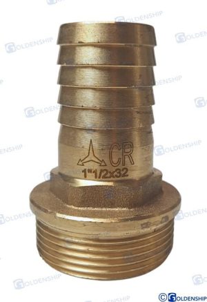 HOSE TAIL 1''1/2 x 32 M. BRASS CR