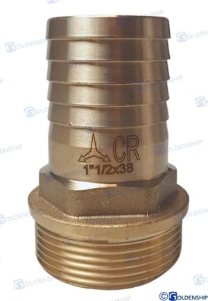 HOSE TAIL 1''1/2 x 38 M. BRASS CR