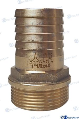 HOSE TAIL 1''1/2 x 40 M. BRASS CR