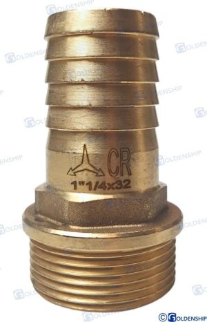 HOSE TAIL 1''1/4 x 32 M. BRASS CR