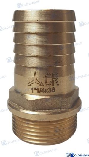 HOSE TAIL 1''1/4 x 38 M. BRASS CR