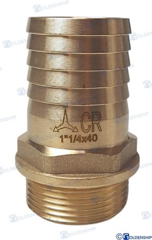 HOSE TAIL 1''1/4 x 40 M. BRASS CR