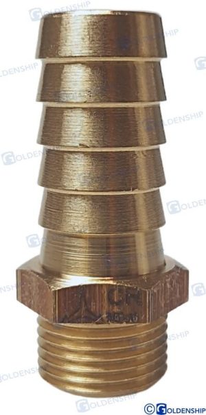 HOSE TAIL 3/8'' x 16 M. BRASS CR