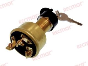 IGNITION STARTER SWITCH BRASS 3T-3POS W/