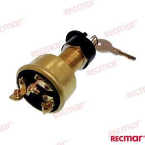 IGNITION STARTER SWITCH BRASS 3T-3POS W/