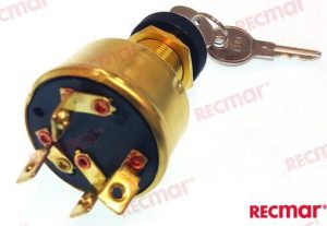 IGNITION STARTER SWITCH BRASS 4T-3POS W/