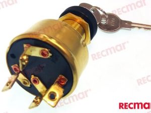 IGNITION STARTER SWITCH BRASS 4T-3POS W/