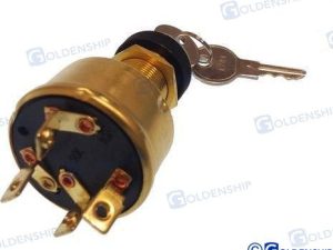 IGNITION STARTER SWITCH BRASS 4T-3POS W/