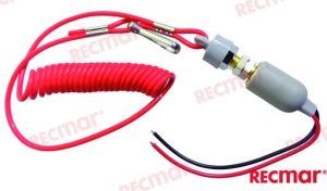 KILL SWITCH GRAY CAP W/COIL LANYARD