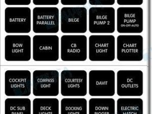 LABEL KIT DC H2O 60 SQUARE BLACK