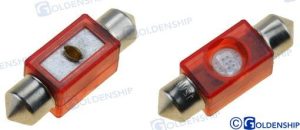 LED BULB FESTOON 1-12V RED