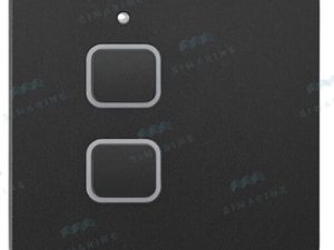 NEREIDE LIGHT SWITCH - 2 BUTTONS BLACK