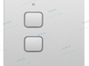 NEREIDE LIGHT SWITCH - 2 BUTTONS SILVER