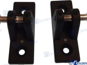 NYLON DECK HINGE BLACK  (PAIR)