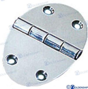 OVAL INOX HINGE 90X56 (PACK 2)
