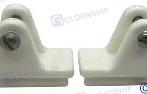 PAIR OF DECK HINGES W/SS SLIDE LOCK WHIT
