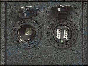PANEL 360 DC 12V SOCKET DUAL USB CHARGER