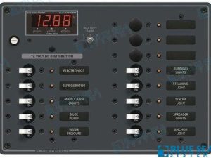 PANEL DC 13 POS ROCKER BREAKER W/D METER