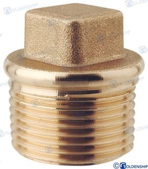 PLUG SQUARE HEAD 1/2''  M. BRASS CR