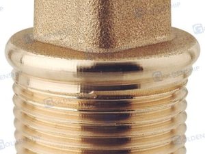 PLUG SQUARE HEAD 2''  M. BRASS CR