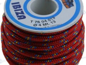 POLYESTER BRAIDED ROPE 2.5 MM. RED IBIZA