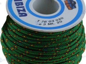 POLYESTER BRAIDED ROPE 3MM.GREEN IBIZA