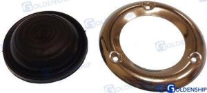 RUBBER CAP WITH S.S. FLANGE BLACK