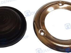 RUBBER CAP WITH S.S. FLANGE BLACK