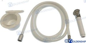 SHOWER WITH CHROMED HEAD SHOWER RIGID