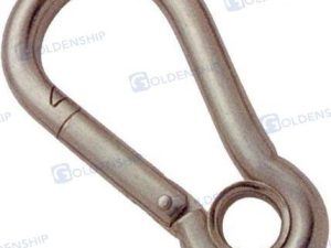 SPRING HOOK W/EYELET 7X70 MM (PACK 25)