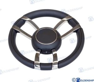 STEERING WHEEL MOD. 701A  LEATHER 350 mm