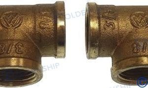 "T" BRASS H/H/H  1/2" (2)