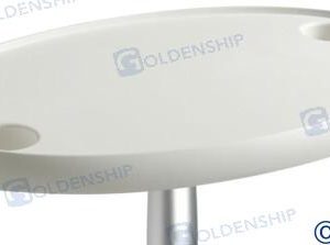 TABLE OVAL WHITE 762 x 457 mm