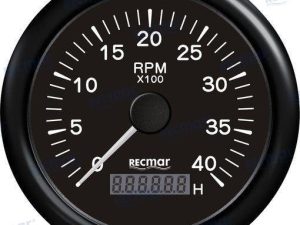 TACHOMETER 1.0/10.0 - 0/4000 RPM BLACK
