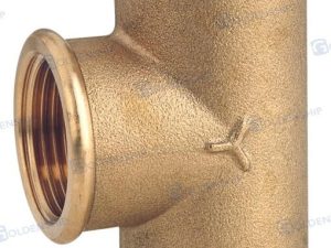 TEE 1/2'' F.F.F. BRASS CR